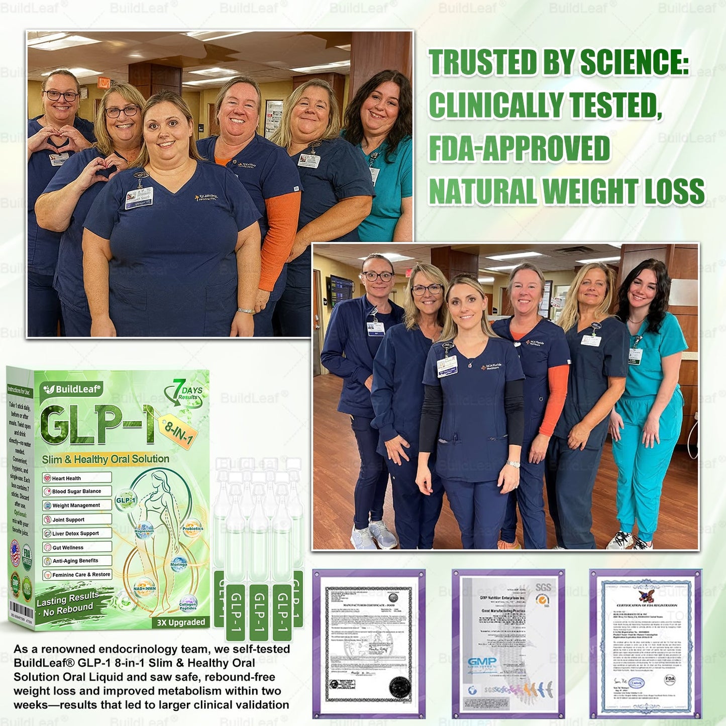 Official Store | BuildLeafยฎ GLP-1 8-in-1 Slim & Healthy Oral Solution (Once a day, results in 7 days), With 100 Billion CFU Active Probiotics โ
 Supports weight management, heart health, diabetes, gut & womenโs health, while firming skin & boosting energy.