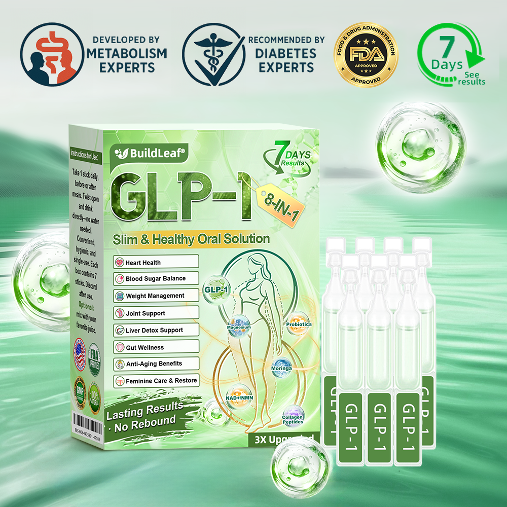 Official Store | BuildLeafยฎ GLP-1 8-in-1 Slim & Healthy Oral Solution (Once a day, results in 7 days), With 100 Billion CFU Active Probiotics โ
 Supports weight management, heart health, diabetes, gut & womenโs health, while firming skin & boosting energy.