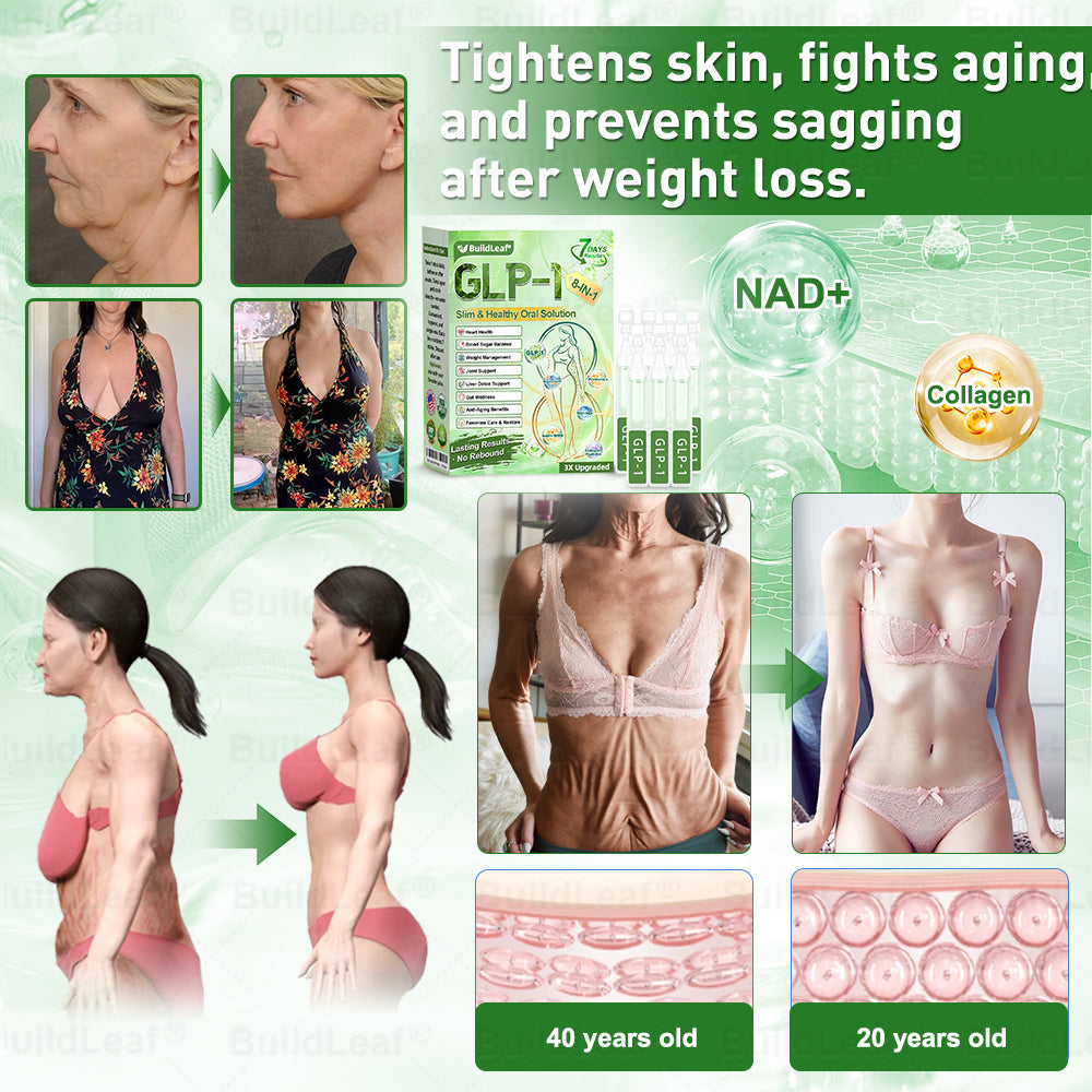 Official Store | BuildLeafยฎ GLP-1 8-in-1 Slim & Healthy Oral Solution (Once a day, results in 7 days), With 100 Billion CFU Active Probiotics โ
 Supports weight management, heart health, diabetes, gut & womenโs health, while firming skin & boosting energy.