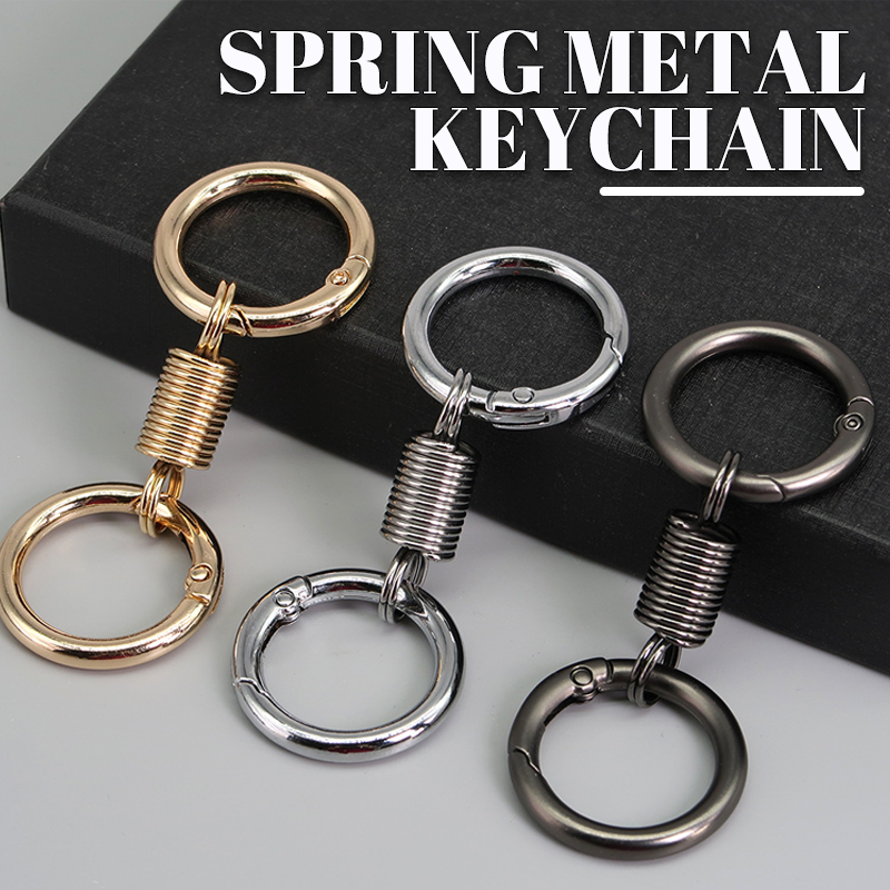 2024Last Day Promotion  - 49% off)Nordic Retro Spring Double Ring Keychain